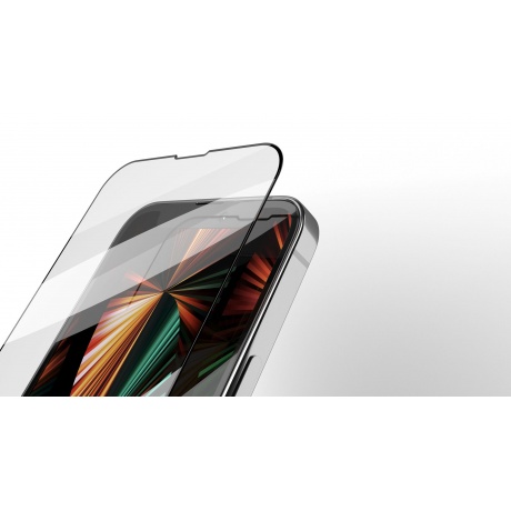 Стекло 2.5D защитное VLP для iPhone 13 ProMax, олеофобное, с черной рамкой - фото 3