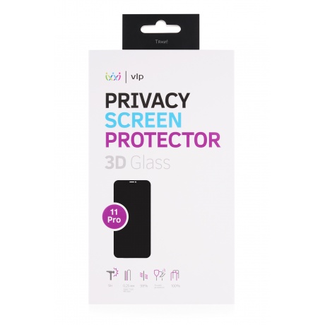 Стекло 3D защитное VLP Privacy для iPhone 11 Pro - фото 1