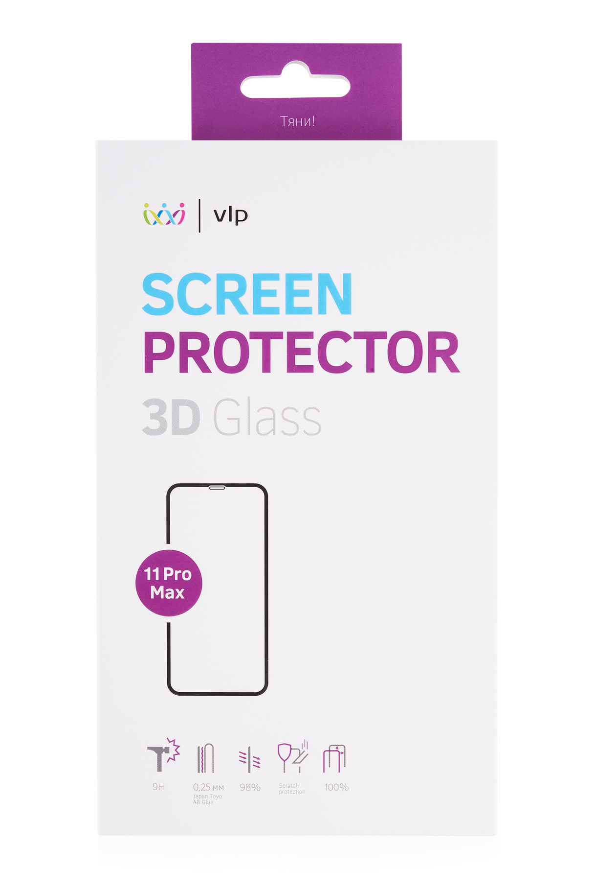 Стекло 3D защитное VLP для iPhone 11 ProMax/XsMax, олеофобное, с черной рамкой защитное стекло для смартфона 3d vlp для iphone se2020 олеофобное с черной рамкой