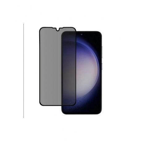 Стекло защитное PERO Full Glue Privacy для Samsung S23, черное - фото 1