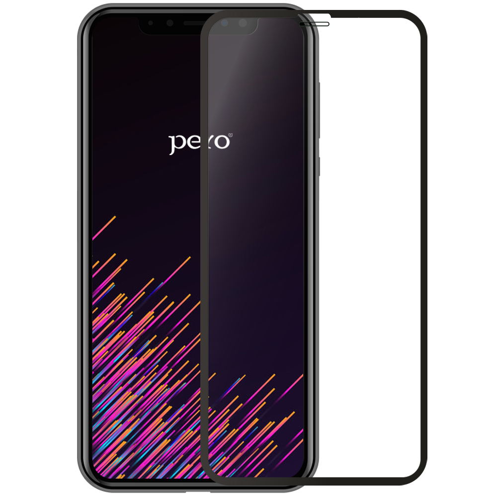 Стекло защитное PERO Full Glue для Xiaomi Poco C40, черное