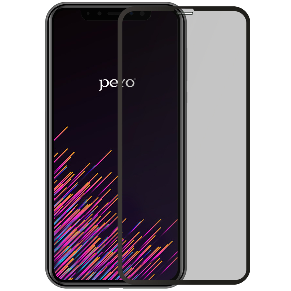 Стекло защитное PERO Full Glue Privacy для iPhone 15 Plus, черное комплект 2 стекла 1 в подарок full glue premium krutoff для iphone 6 plus 6s plus черное