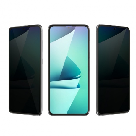 Стекло защитное PERO Full Glue Privacy для Samsung A34, черное - фото 2