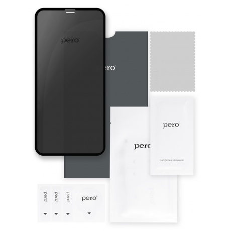 Стекло защитное PERO Full Glue Privacy для Samsung A34, черное - фото 5