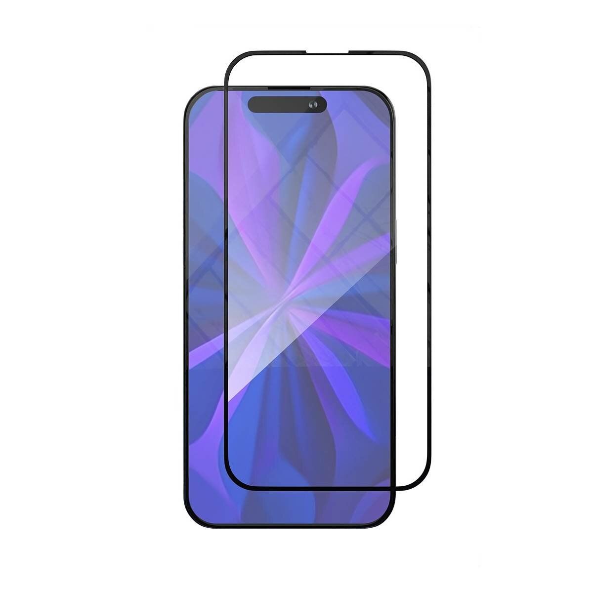 Стекло защитное 2.5D VLP A-Glass для iPhone 15 Pro с черной рамкой защитное стекло vlp стекло защитное vlp для ipad pro 10 2 олеофобное рамка черная
