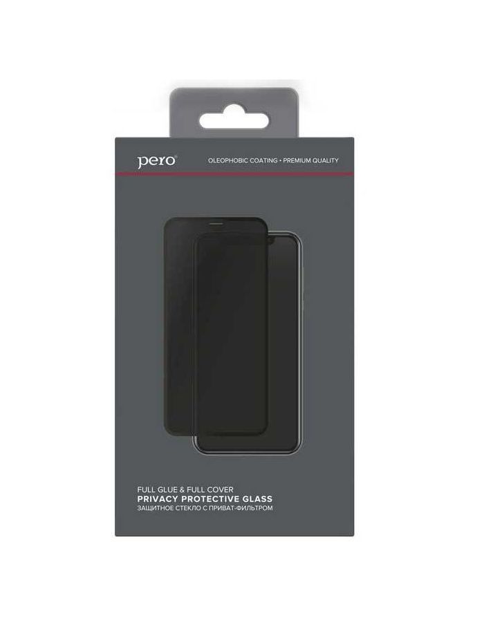 

Стекло защитное PERO Full Glue Privacy для Xiaomi Redmi Note 11S, черное