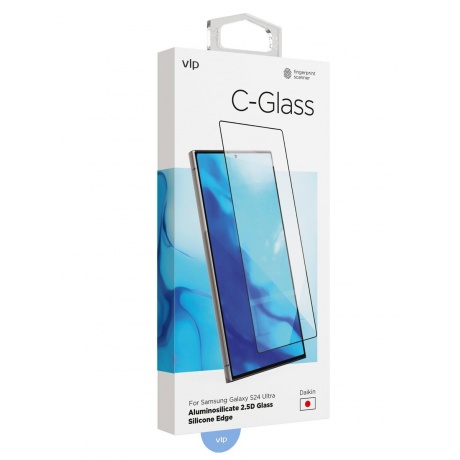 Стекло защитное 2.5D VLP C-Glass для Samsung Galaxy S24 Ultra с черной рамкой - фото 5