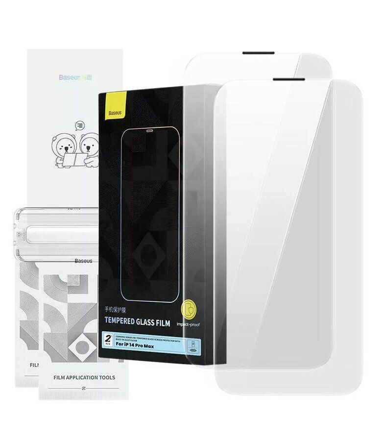 Стекло защитное Baseus Corning Series для iPhone 14 Pro Max 2шт (P60012218201-00)
