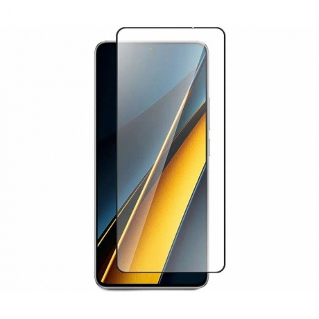 Стекло защитное mObility для Xiaomi Poco X6 Pro Full Screen tempered glass FULL GLUE черный УТ000038738 - фото 4