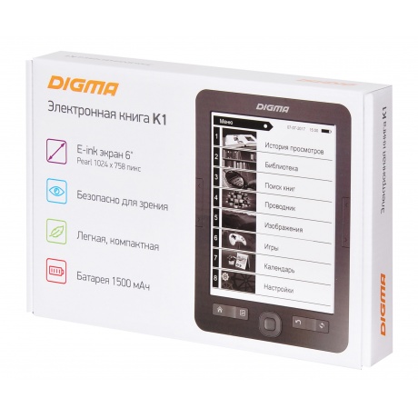 Электронная книга Digma K1 темно-серый - фото 8