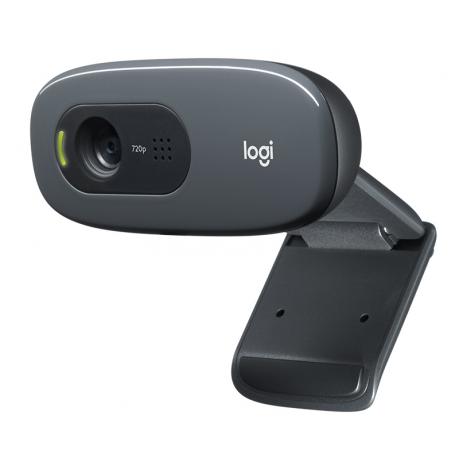 Веб-камера  Logitech HD cam C270 черный USB2.0 с микрофоном - фото 1