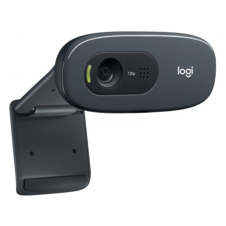 Веб-камера  Logitech HD cam C270 черный USB2.0 с микрофоном - фото 2