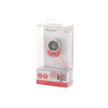 Веб-камера Genius QCam 6000 красная (Red) new package - фото 6