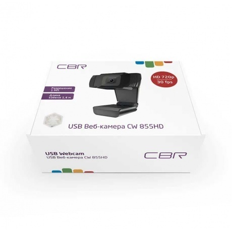 Веб-камера CBR CW 855HD Black - фото 7