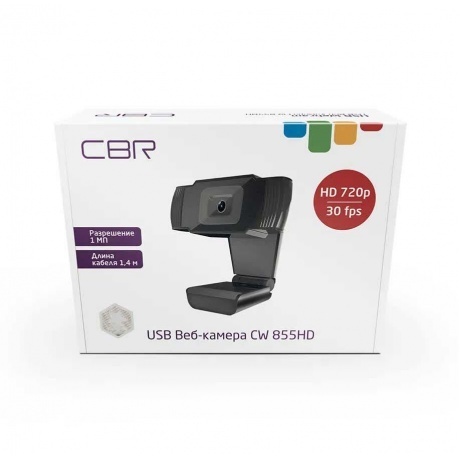 Веб-камера CBR CW 855HD Black - фото 8