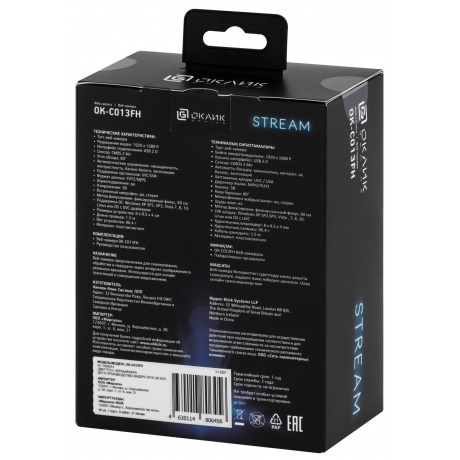 Веб-камера Oklick OK-C013FH черный - фото 9