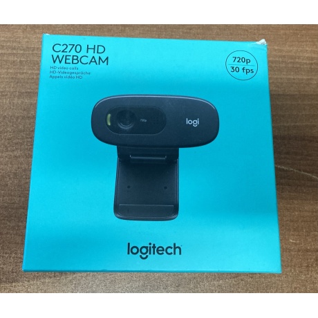 Веб-камера Logitech C270 (960-001063) черный состояние отличное - фото 4