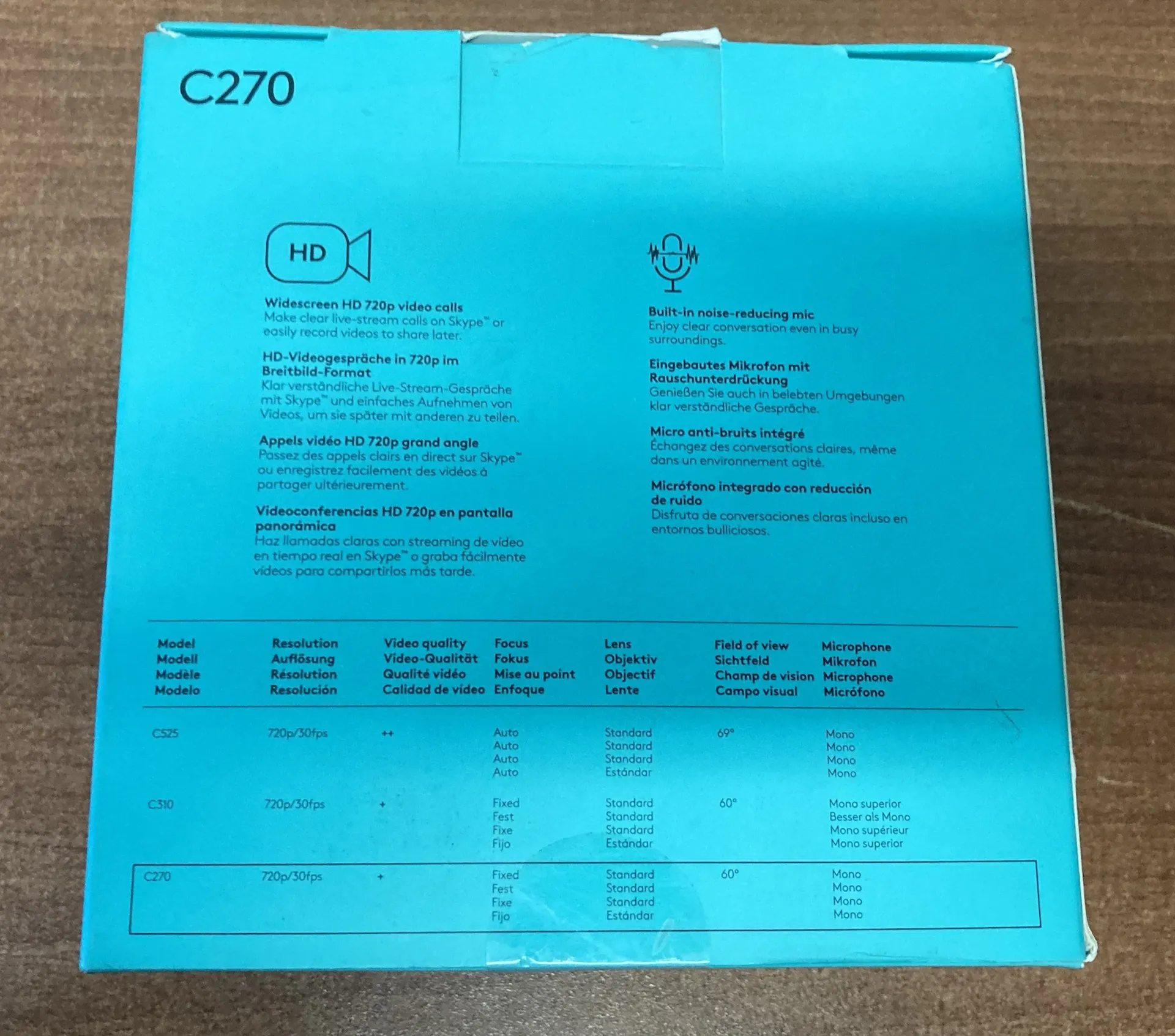 Веб-камера Logitech C270 (960-001063) черный состояние отличное - фото 6