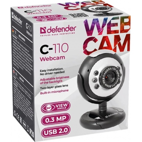 Веб-камера Defender C-110 (C-110 0.3) - фото 14