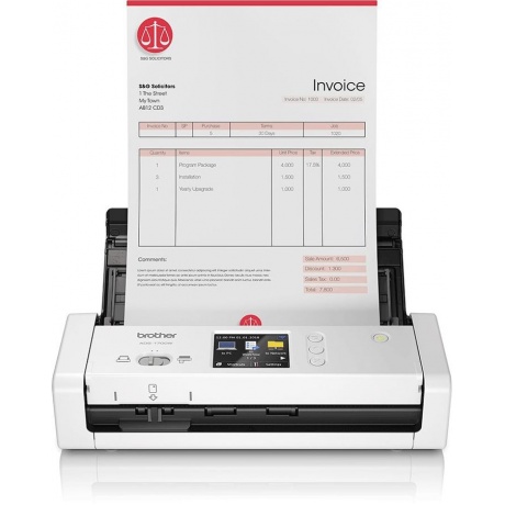 Сканер Brother ADS-1700W (ADS1700WTC1) серый/черный - фото 5