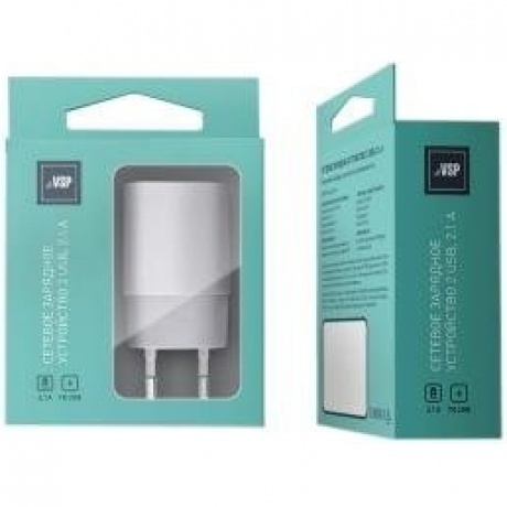 Сетевое зарядное устройство BoraSCO 2 USB 21A белое 160₽
