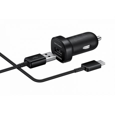 Автомобильное зар./устр. Samsung EP-LN930CBEGRU 2A+1.67A универсальное кабель USB Type C черный - фото 1