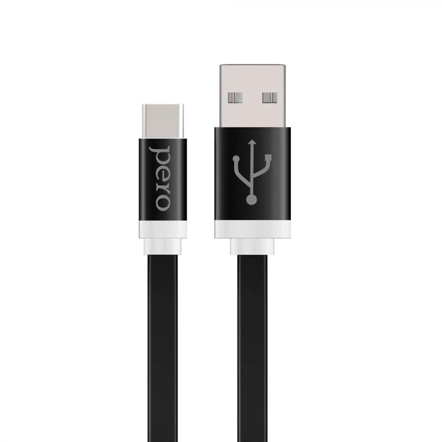 Дата-кабель PERO Type-C, 2А, 0.2м, черный микрофон mobility mmi 1 с разъемом type c ут000027564