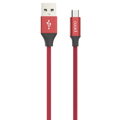 Дата-кабель PERO DC-02 micro-USB, 2А, 1м, красный - фото 1