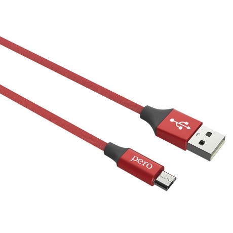 Дата-кабель PERO DC-02 micro-USB, 2А, 1м, красный - фото 2