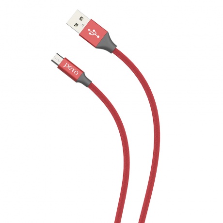 Дата-кабель PERO DC-02 micro-USB, 2А, 1м, красный - фото 3