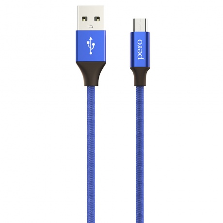 Дата-кабель PERO DC-02 micro-USB, 2А, 1м, синий - фото 1