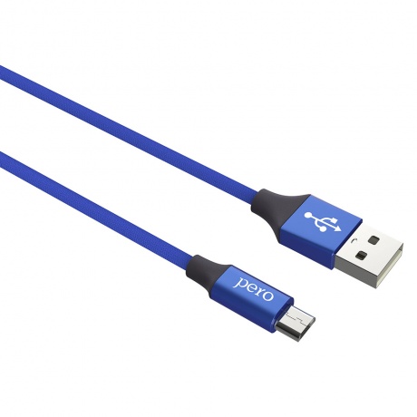 Дата-кабель PERO DC-02 micro-USB, 2А, 1м, синий - фото 2