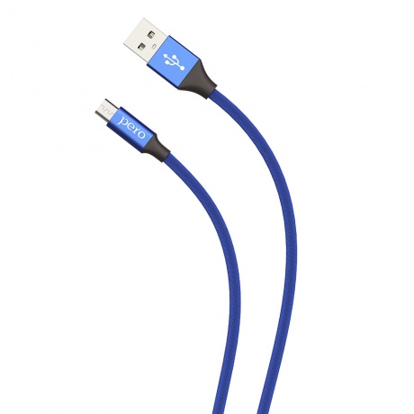 Дата-кабель PERO DC-02 micro-USB, 2А, 1м, синий - фото 3
