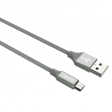 Дата-кабель PERO DC-02 micro-USB, 2А, 1м, серый - фото 2