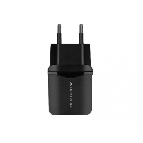Сетевое зарядное устройство Prime Line USB 1A black б/кабеля (2321) - фото 1