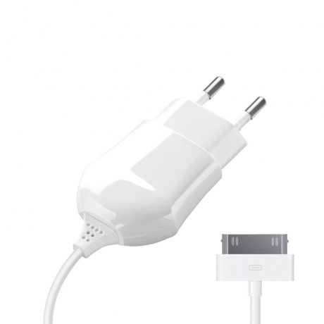 Сетевое зарядное устройство Deppa 30-pin для Apple 1A белый - фото 1