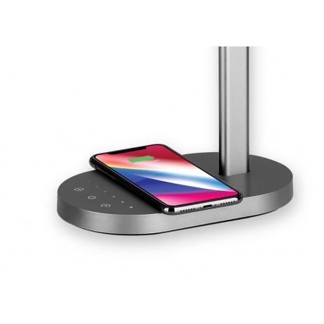 Лампа Momax Q.Led Table Lamp Wireless Charger - Space Grey - фото 2