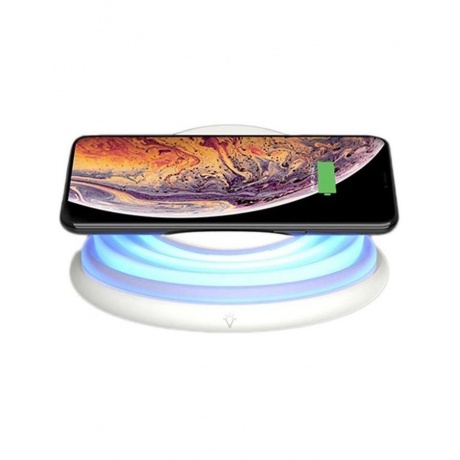 Беспроводное зарядное устройство Momax Q.Led Rainbow Color Changing Lamp With Wireless Charging White - фото 4