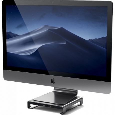 Док станция Satechi Type-C Aluminum iMac Stand with Built-in USB-C Data для iMac серый (ST-AMSHM) - фото 3