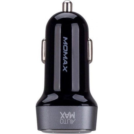 Автомобильное зарядное устройство Momax Polar Light Series Car Charger Dual USB 3.4A Чёрный - фото 2