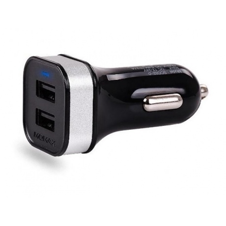 Автомобильное зарядное устройство Momax для Apple iPhone 5 XC Car Charger DUAL USB 1Ax2 Чёрный - фото 1