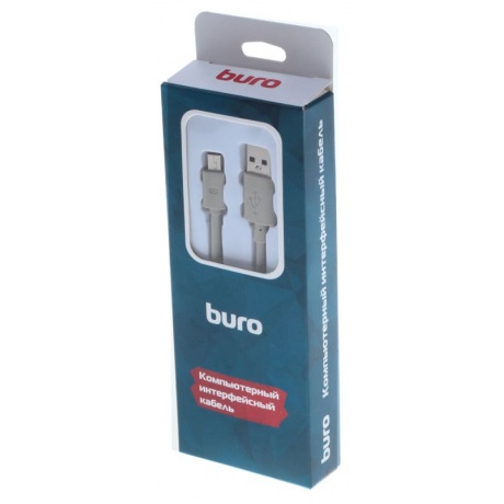 Кабель Buro BHP RET USB_MINI18 USB A(m) mini USB B (m) 1.8м серый - фото 4