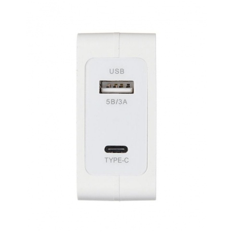 Сетевое зарядное устройство Digma DGPD-45W-WG QC3.0 5.5A PD USB Type C белый (DGPD-45W-WG) - фото 4