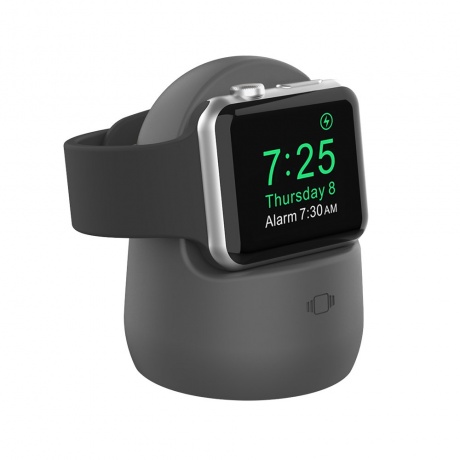 Док станция Deppa Apple Watch 1/2/3/4 силикон серый 47106 - фото 1