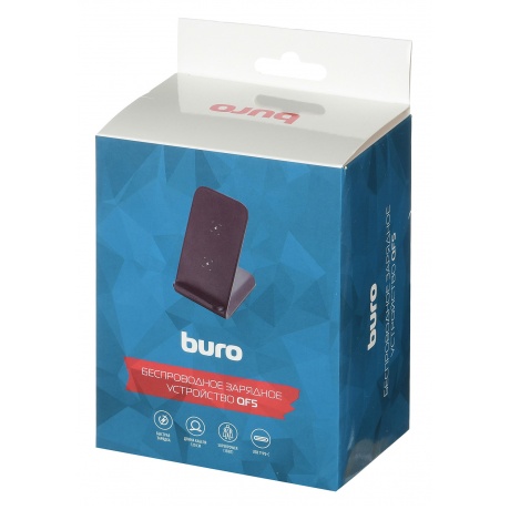 Беспроводное зарядное устройство Buro QF5 QC3.0 3A универсальное кабель USB Type C черный (QF5) - фото 9