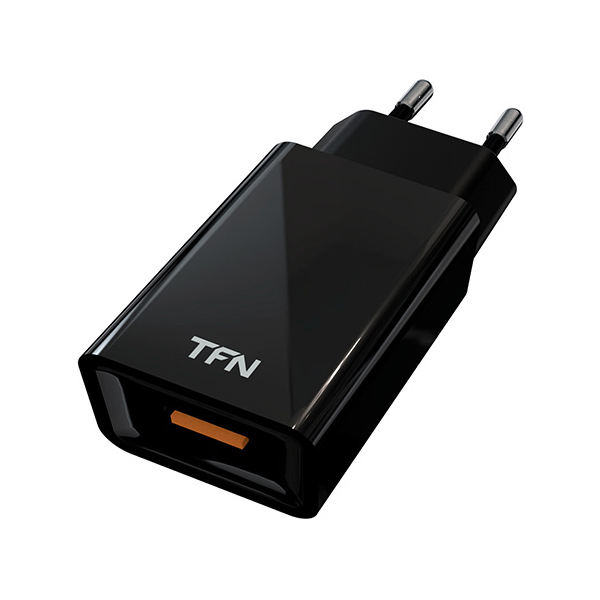 Сетевое зарядное устройство TFN QC3.0 black б/кабеля