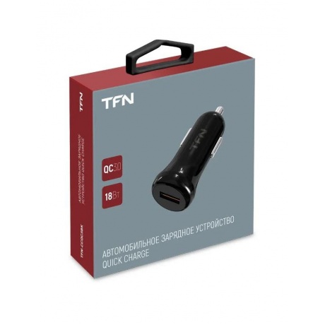 Автомобильное зарядное устройство TFN QC3.0 black б/кабеля - фото 2