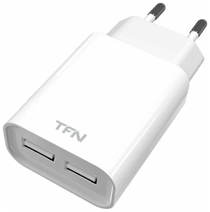 Сетевое зарядное устройство TFN 2 2.4A white б/кабеля от Kotofoto