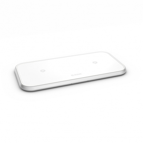 Беспроводное зарядное устройство ZENS Dual Aluminium Wireless Charger White - фото 1