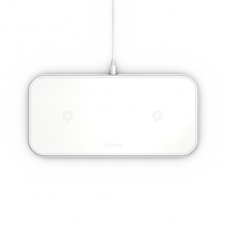 Беспроводное зарядное устройство ZENS Dual Aluminium Wireless Charger White - фото 2
